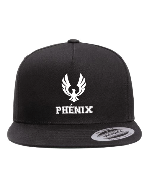 Casquette à cinq panneaux en sergé de coton phénix