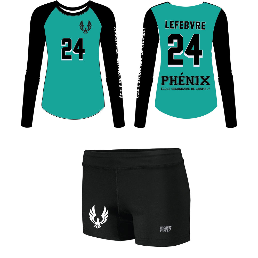 Ensemble volleyball pour fille, Turquoise